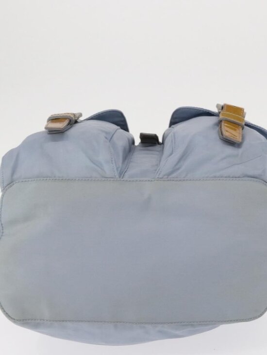 PRADA Backpack Nylon Light Blue Silver Auth 159978 main image 5
